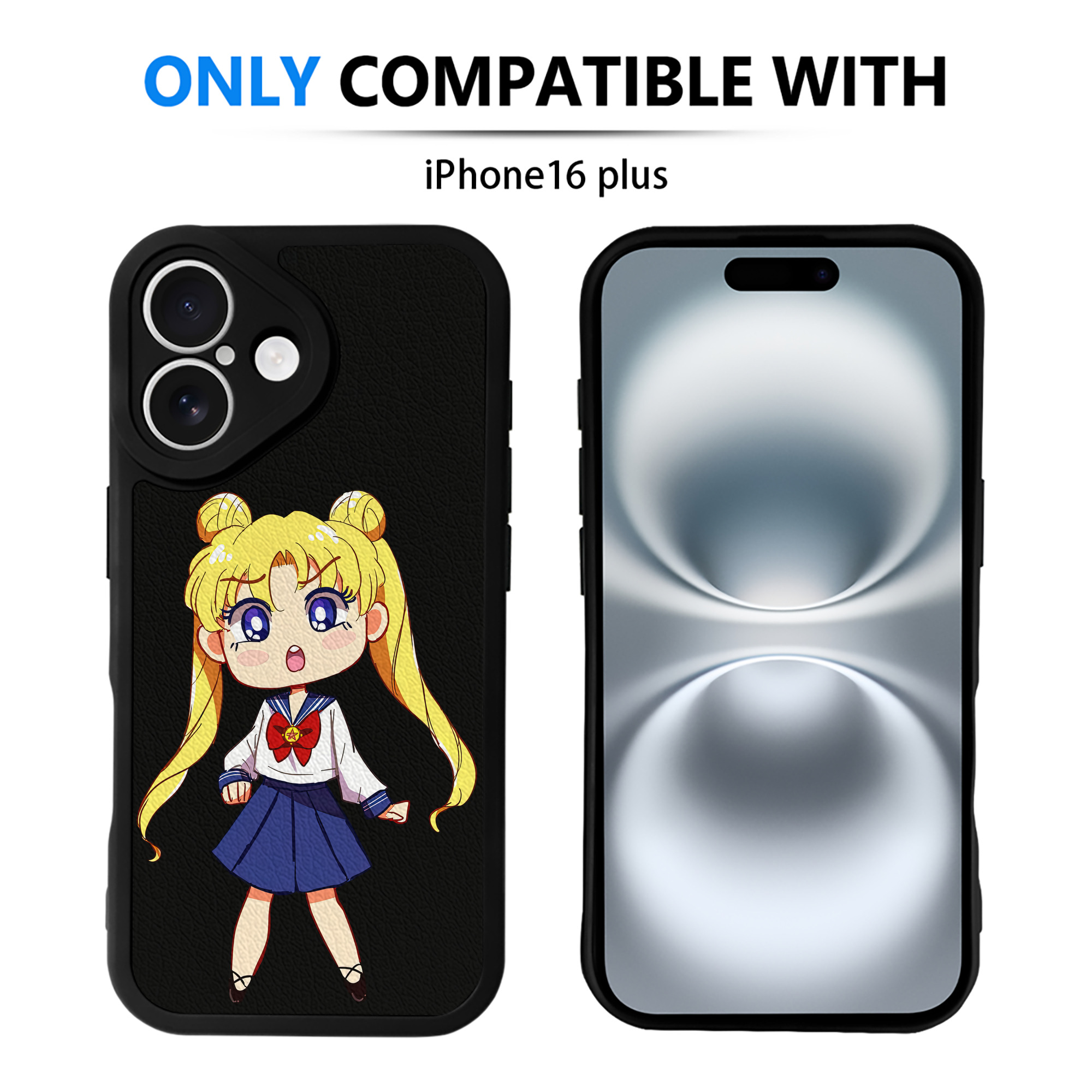 （画像用） 美少女戦士セーラームーン 愛野 美奈子 あいの みなこ Sailor Moon Aino Minako 【iPhone 16シリーズ対応】シリコンスマホケース（レザー調） 材質：シリコン